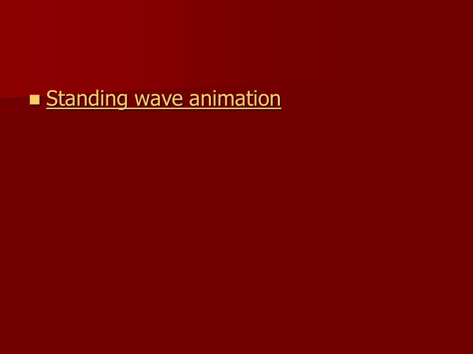 Standing wave animation