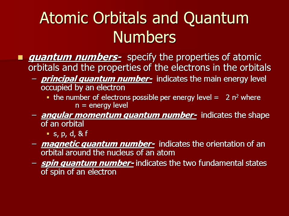 Atomic Orbitals and Quantum Numbers