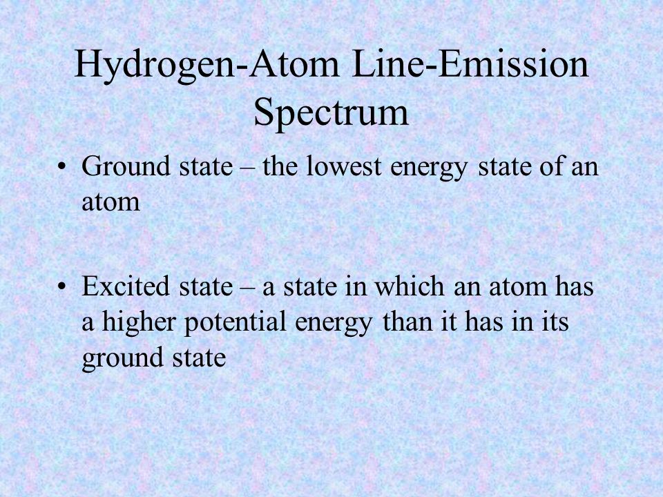 Hydrogen-Atom Line-Emission Spectrum