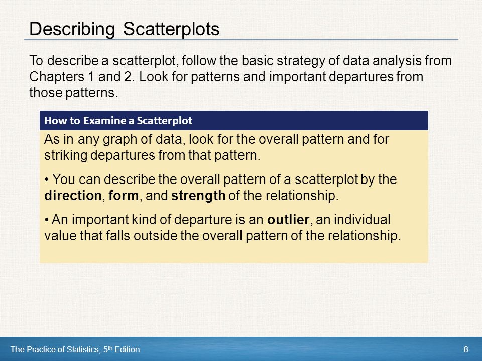Describing Scatterplots