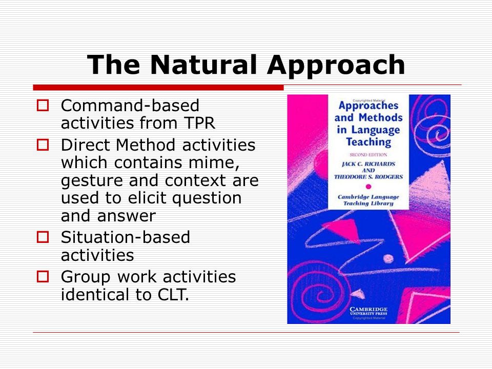 The Natural Approach Command-based activities from TPR