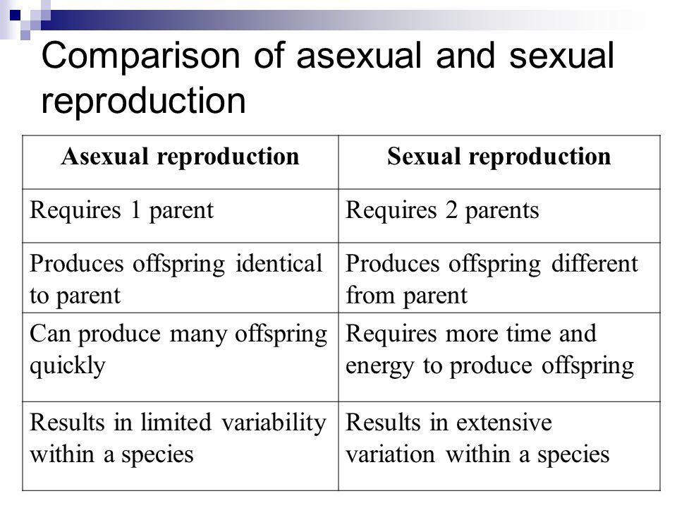 Reproduction, Types Of Sexual Reproduction