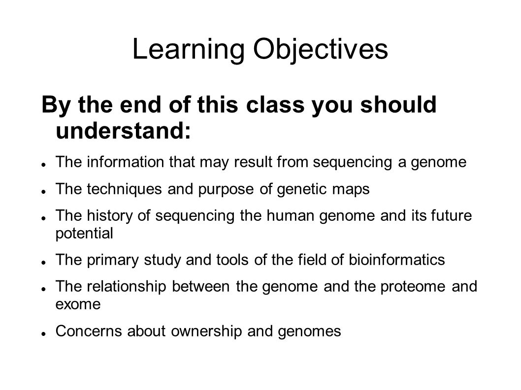 Learning Objectives By the end of this class you should understand: