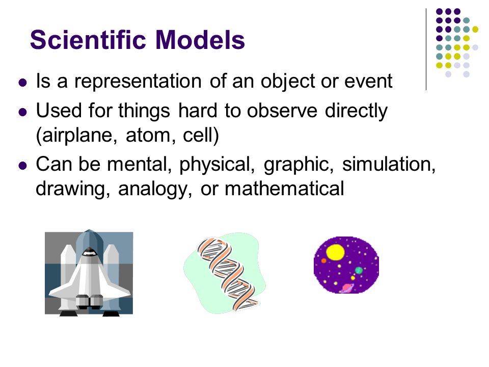 Scientific Models Is a representation of an object or event