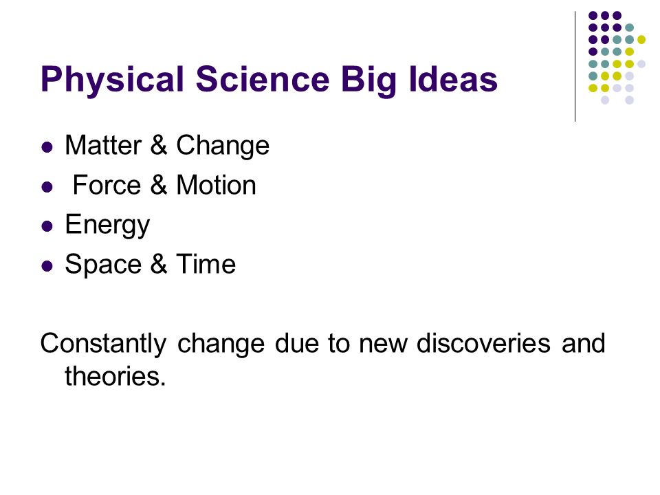 Physical Science Big Ideas