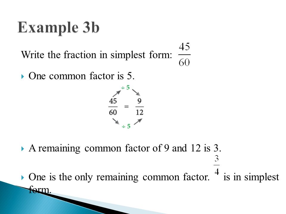 Write the fraction in simplest form: