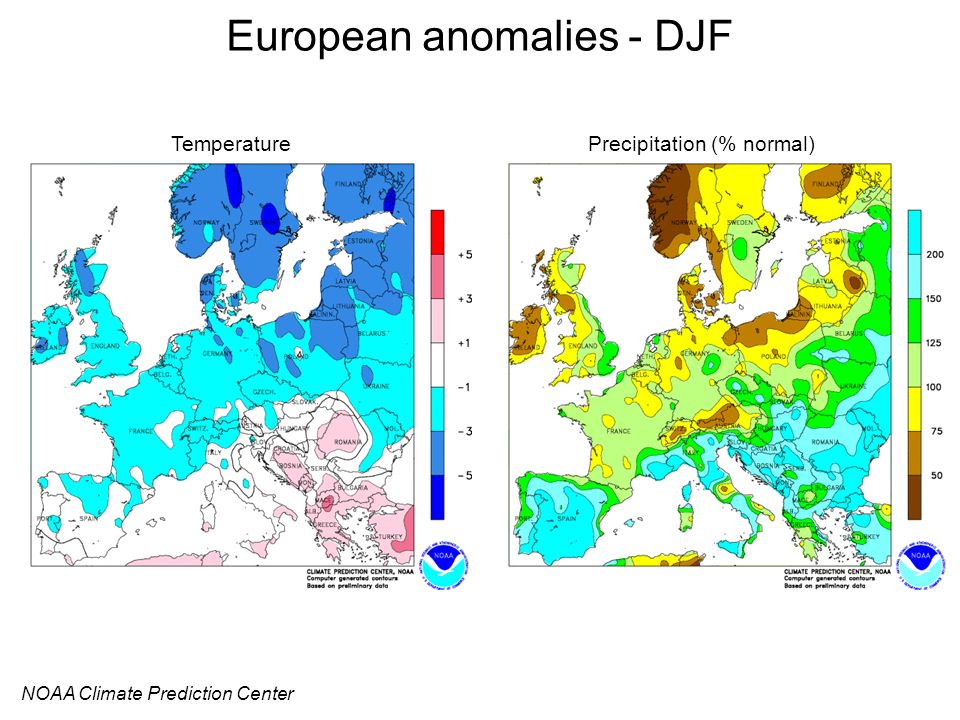 European anomalies - DJF