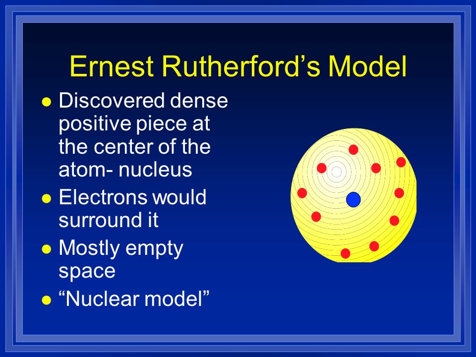 Ernest Rutherford’s Model