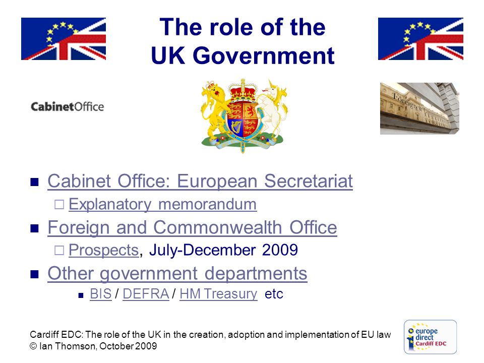 The role of the UK Government