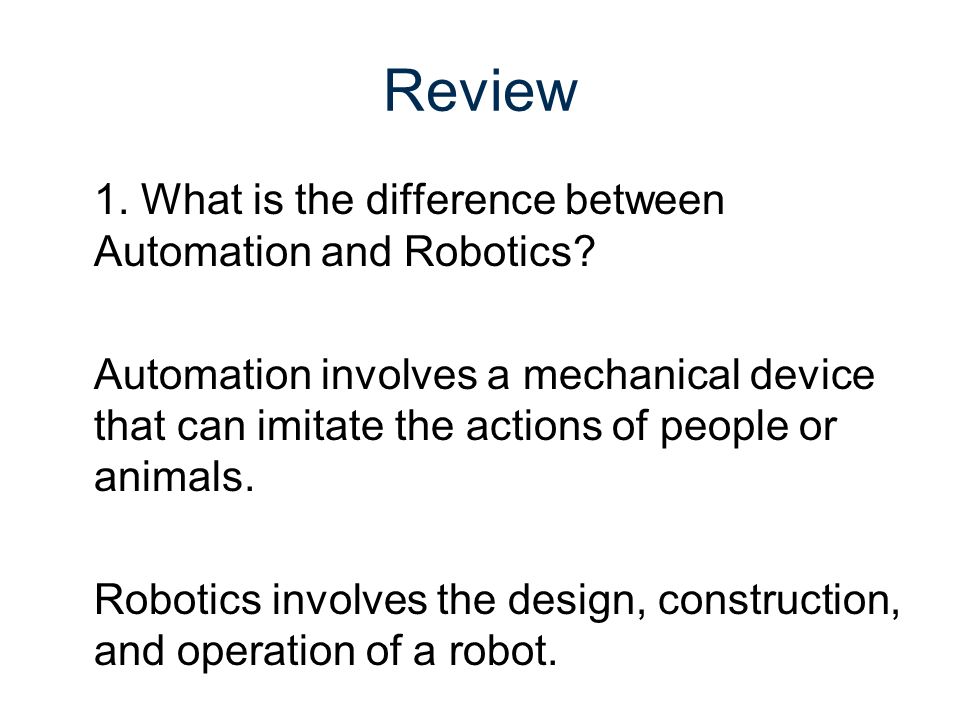 Warm What is the difference between Automation and - ppt video online