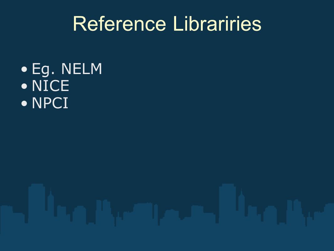 Reference Librariries