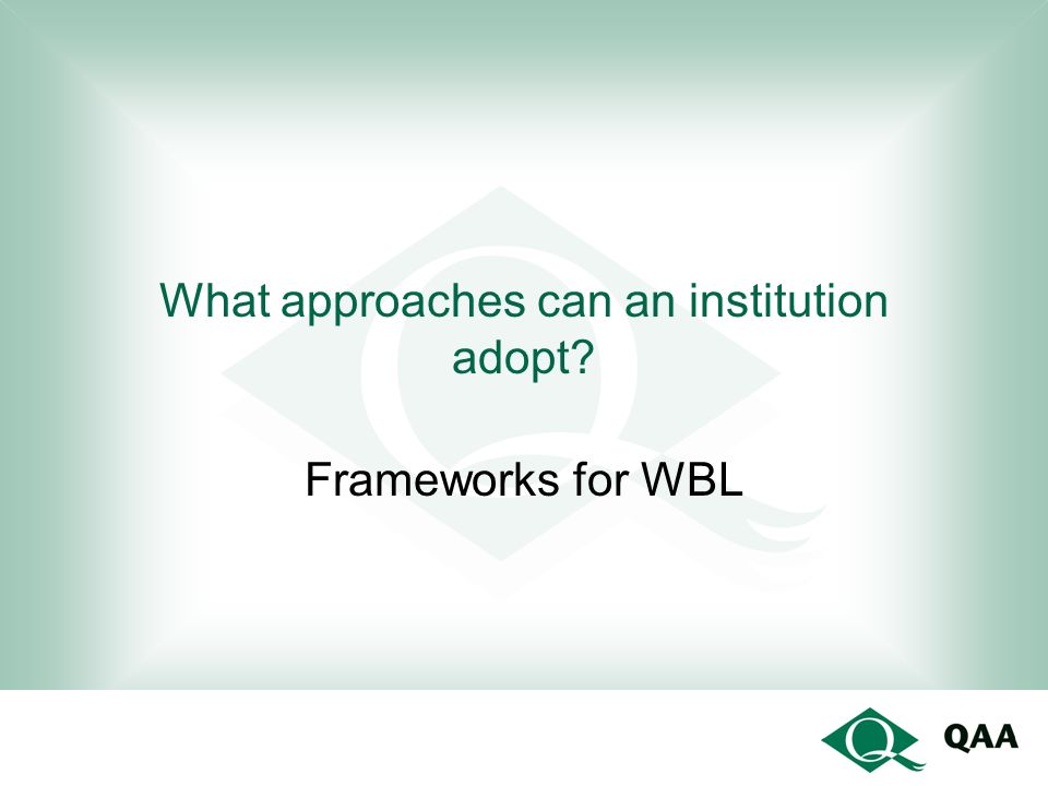 What approaches can an institution adopt