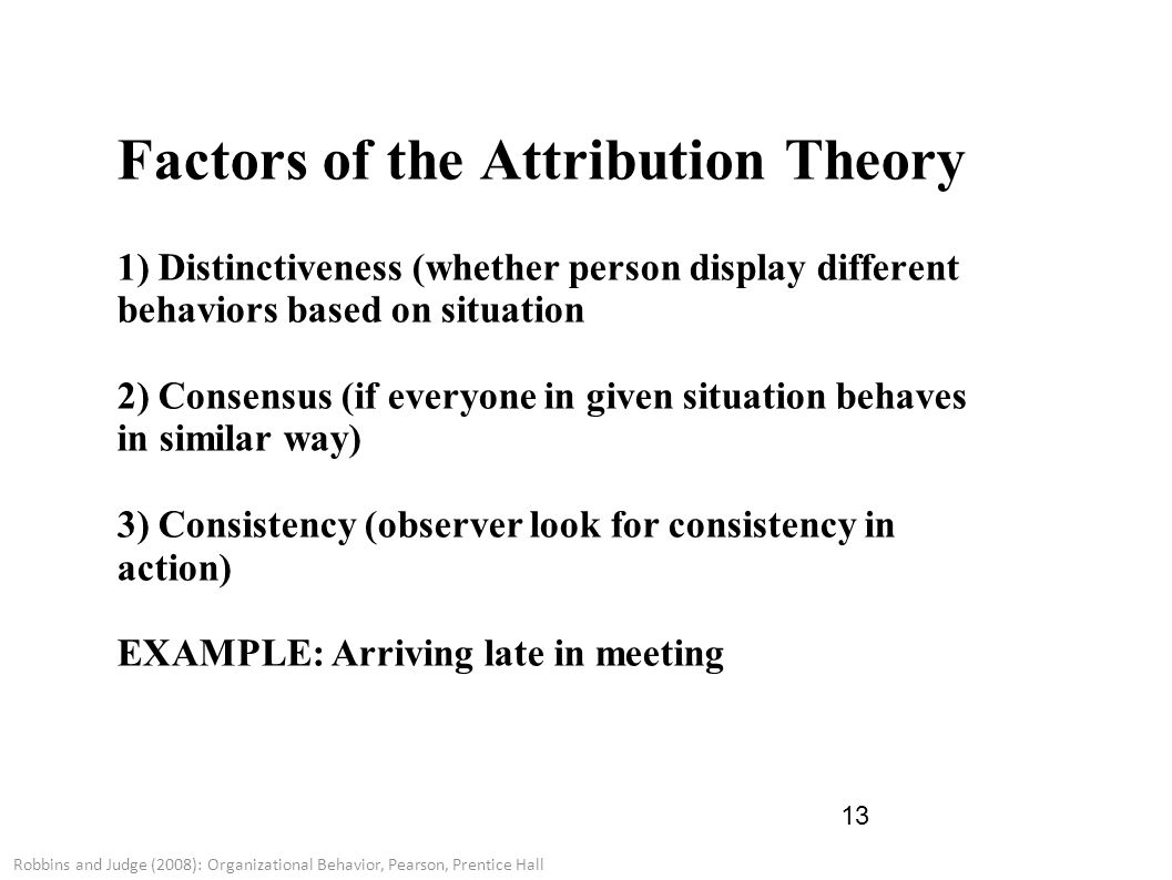 what is attribution theory in organizational behavior