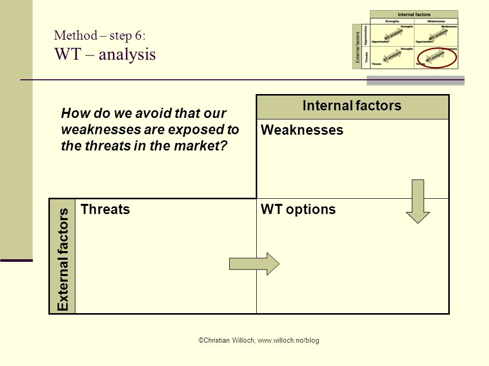Method – step 6: WT – analysis