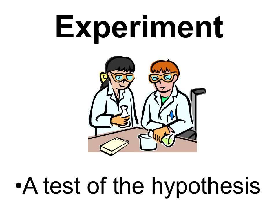 Experiment A test of the hypothesis