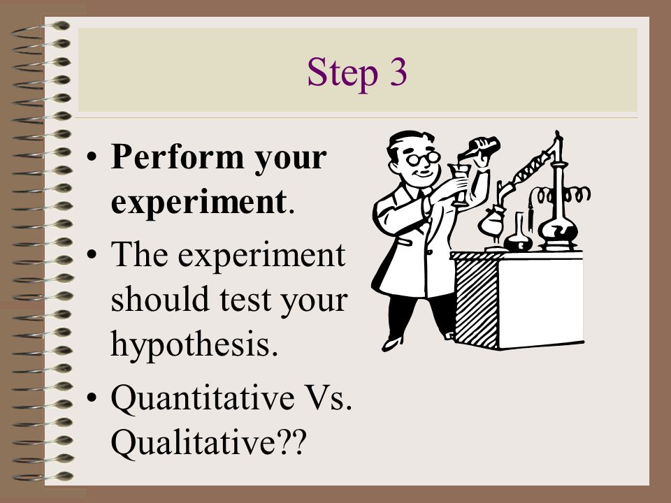 Step 3 Perform your experiment.