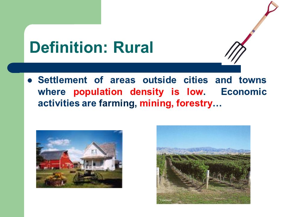 define rural settlement