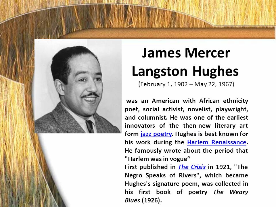 James Mercer Langston Hughes