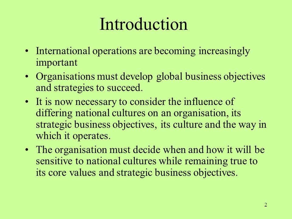 introduction to international human resource management