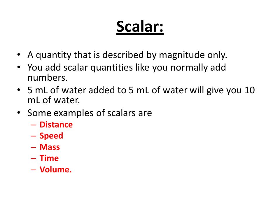 Scalar quantity