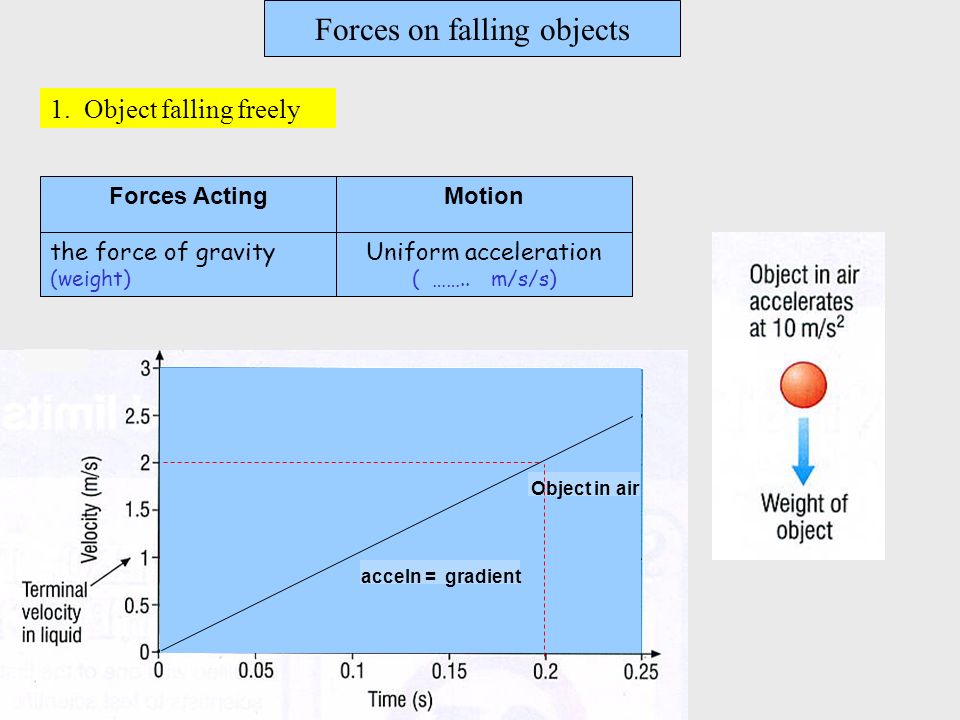 Forces on falling objects
