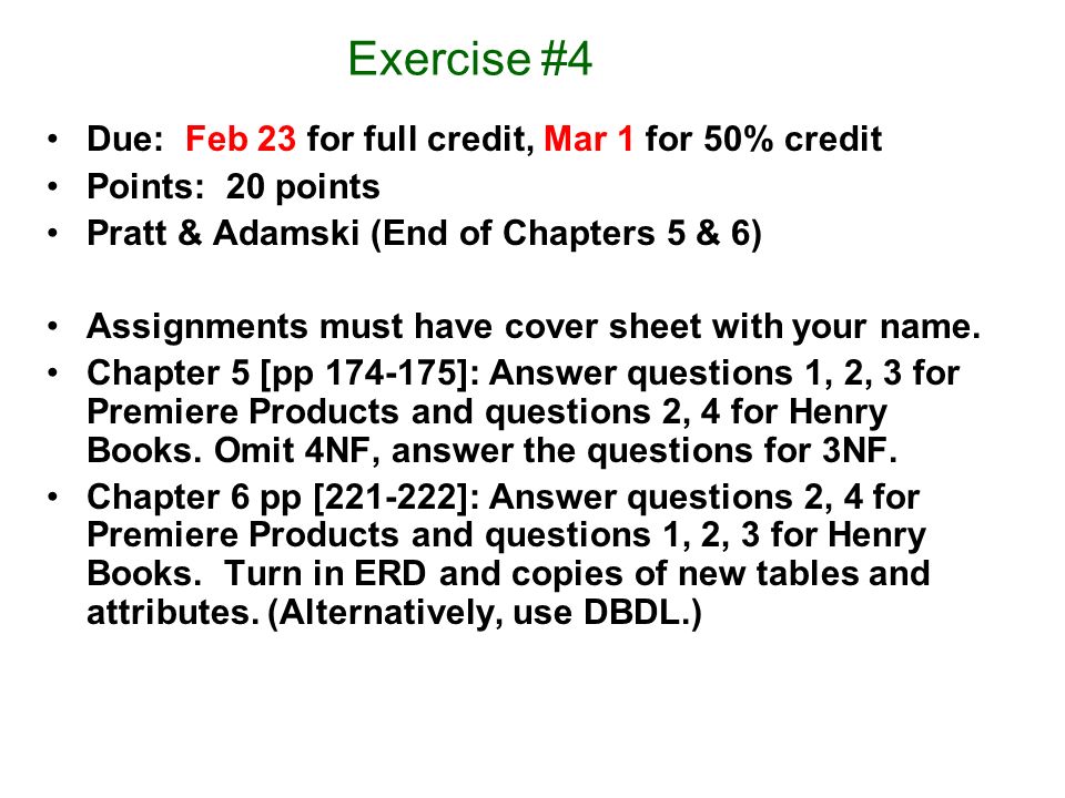 Database Data Warehouse Assignments Ppt Download