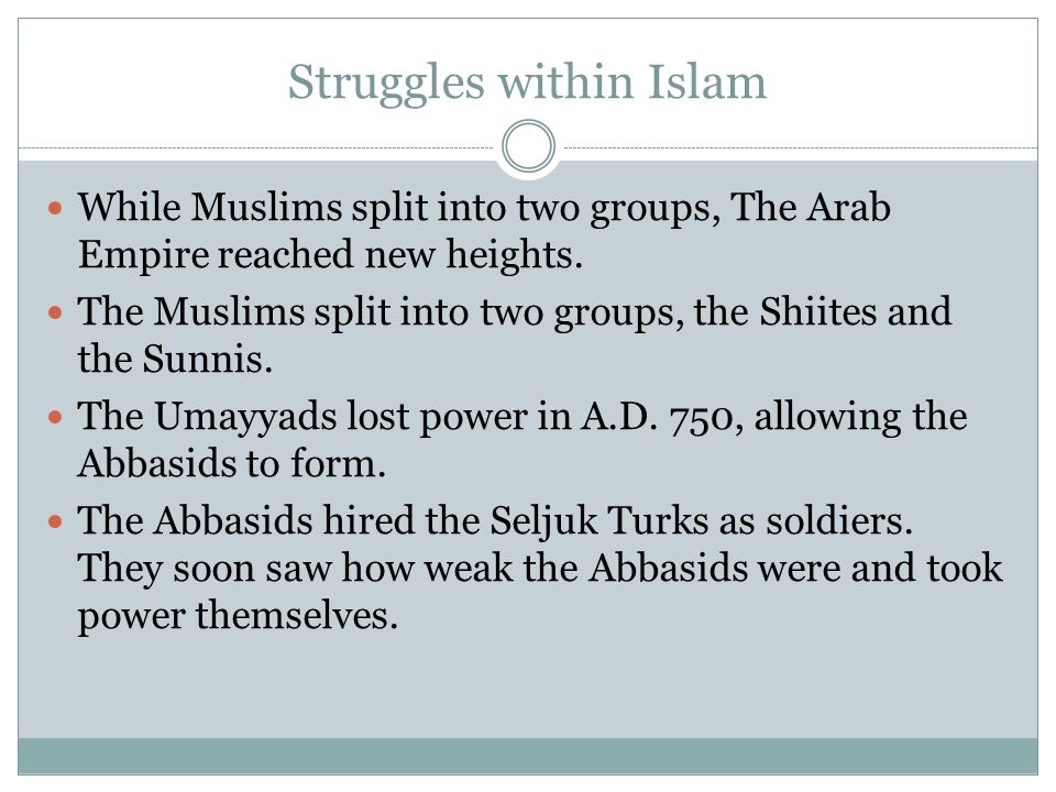 Struggles within Islam