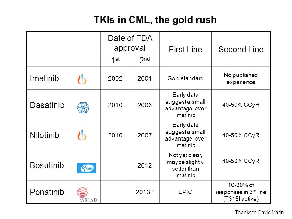 TKIs in CML, the gold rush