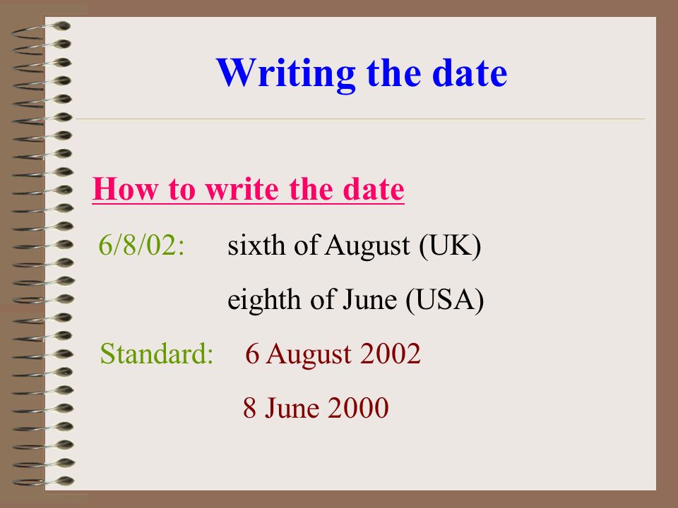How to write date in usa