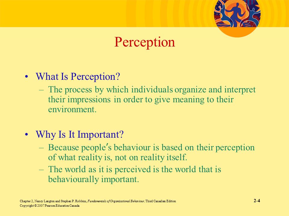 meaning of perception in organisational behaviour