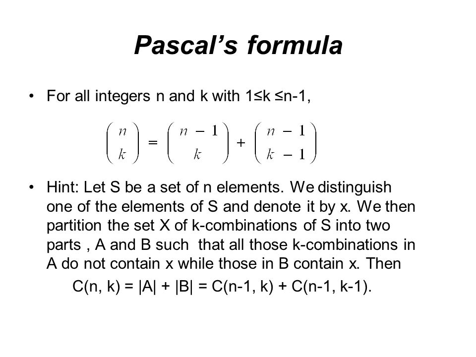 Chapter 5 The Binomial Coefficients Ppt Download
