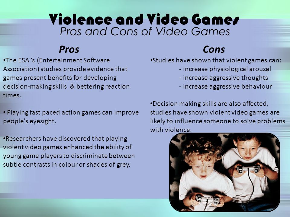 Pro and Con: Violent Video Games