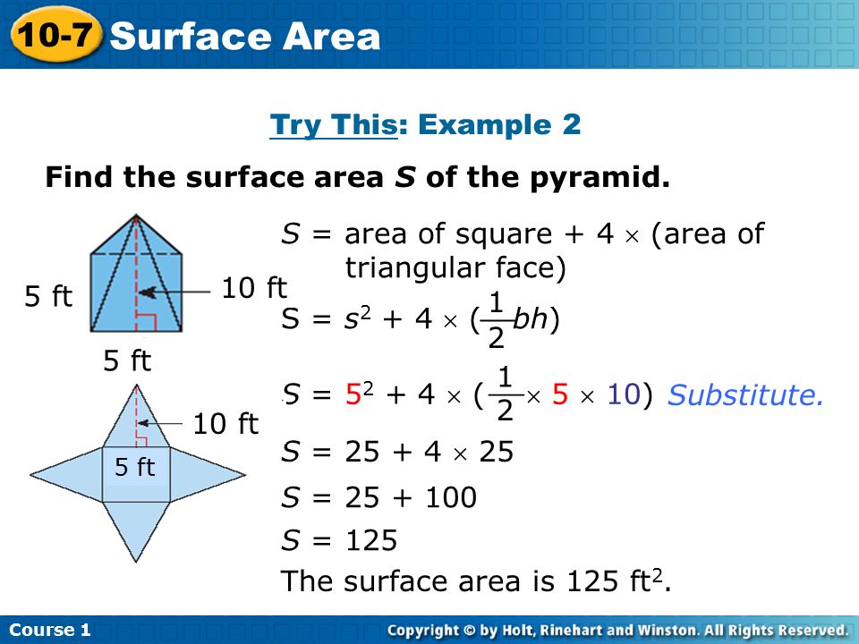 Surface Area 10-7 Try This: Example 2