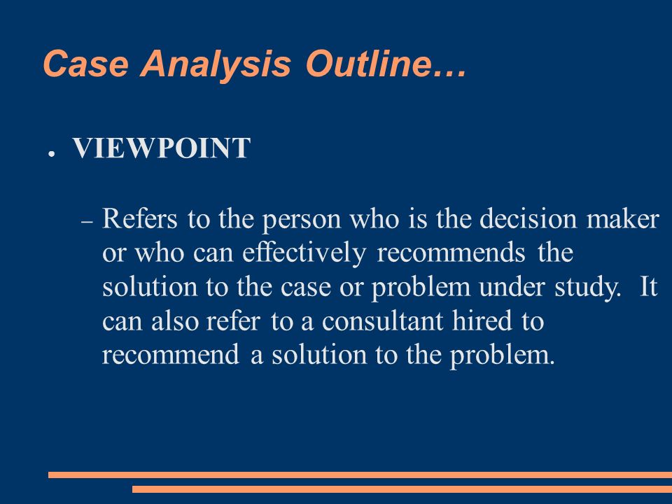 case analysis outline