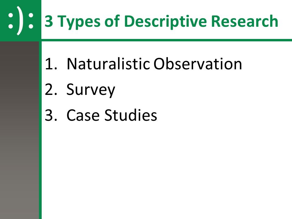 3 Types of Descriptive Research
