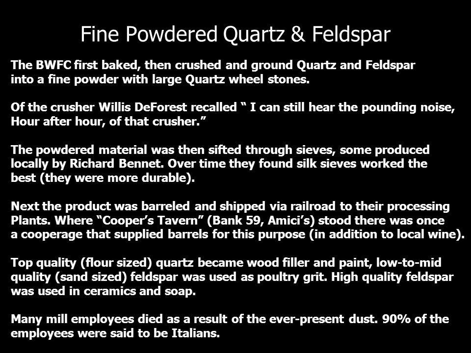 Fine Powdered Quartz & Feldspar