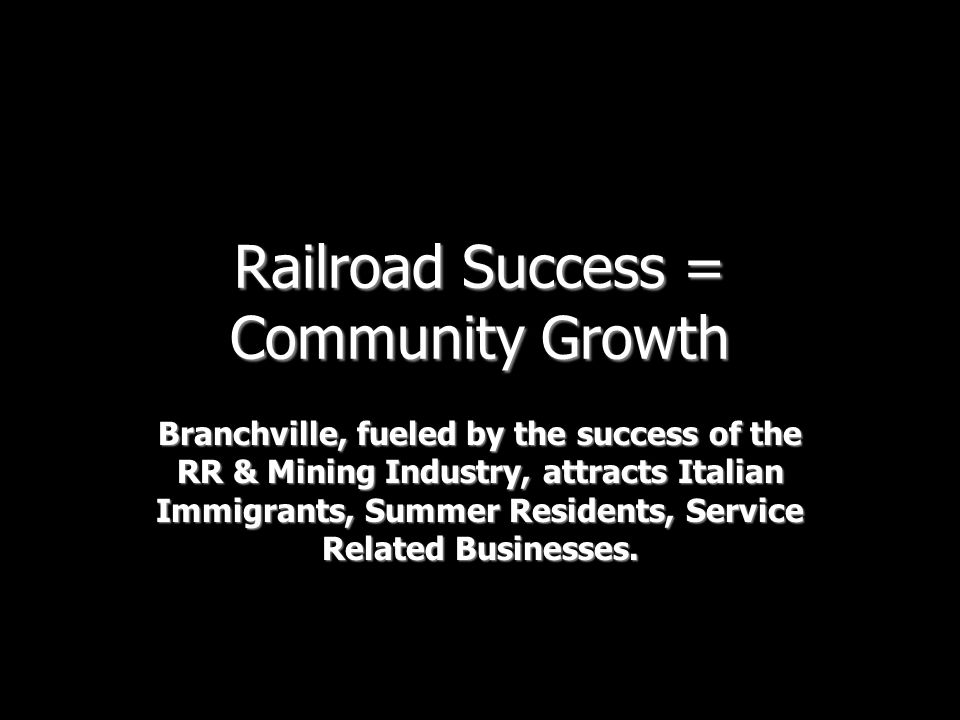 Railroad Success = Community Growth