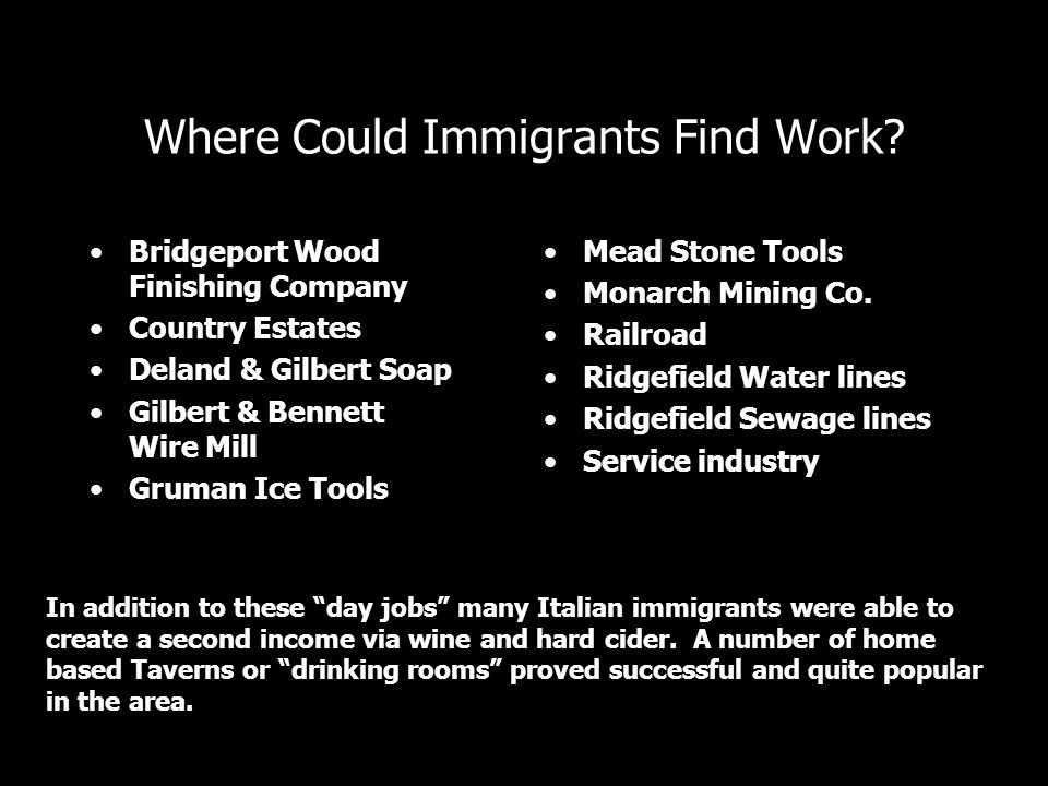 Where Could Immigrants Find Work