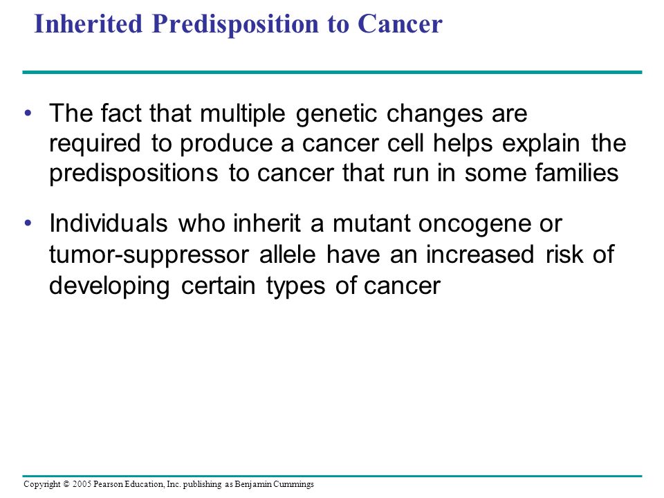 Inherited Predisposition to Cancer