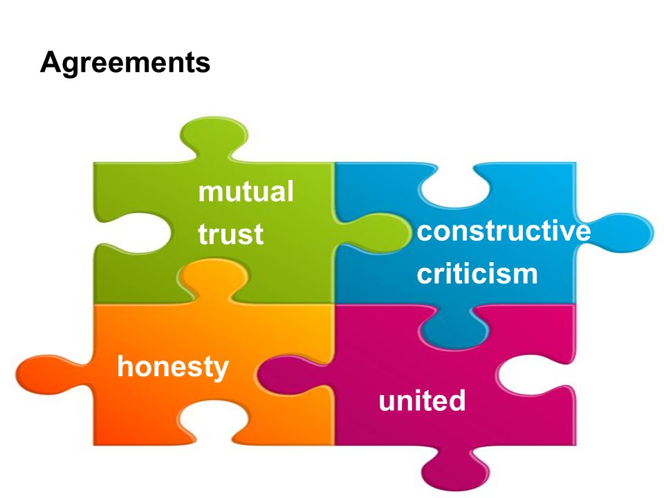 Agreements mutual trust constructive criticism honesty united