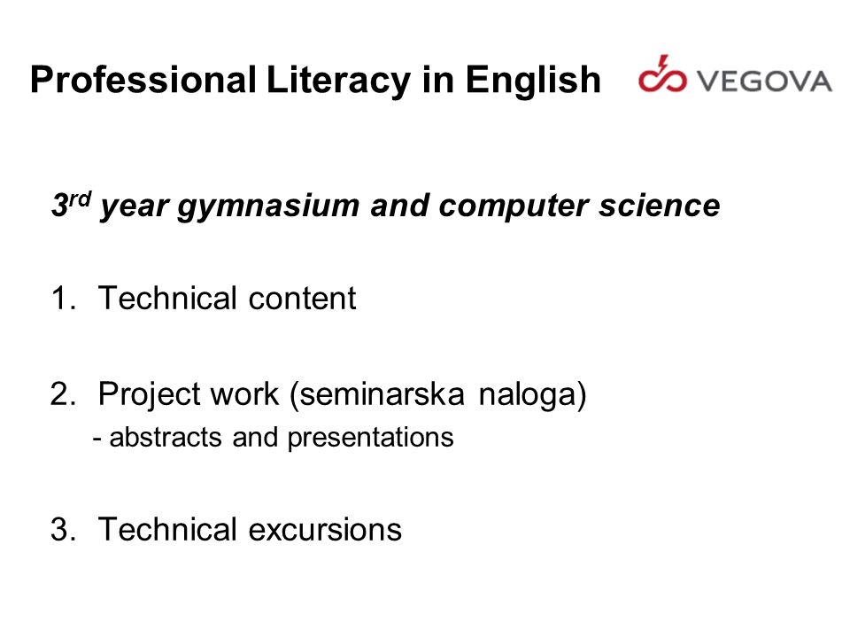Professional Literacy in English