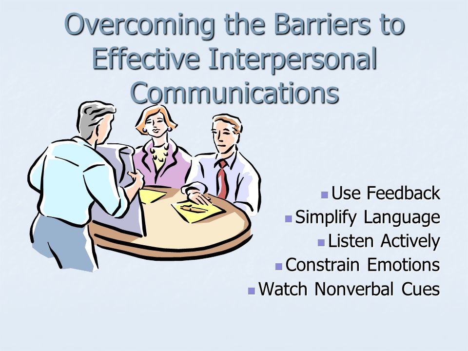 Overcoming the Barriers to Effective Interpersonal Communications