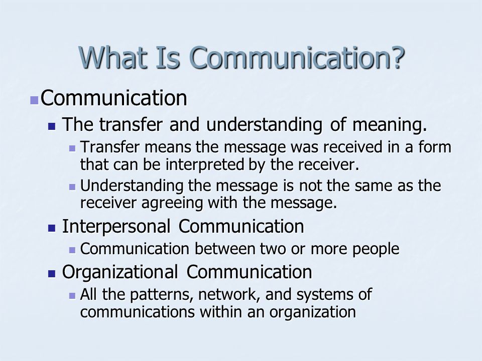 What Is Communication Communication