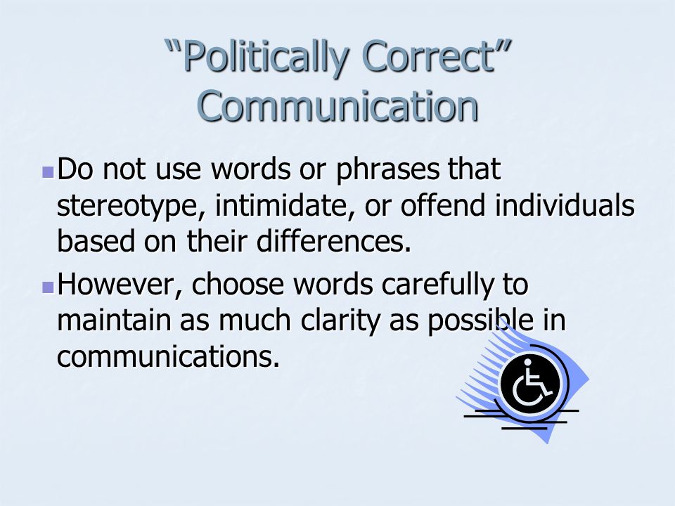 Politically Correct Communication