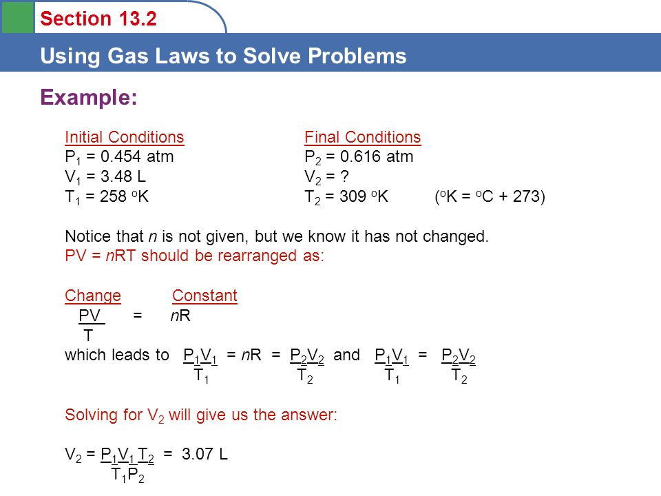 Combined Gas Law Pv T K Boyle S Law Pv K At Constant T And N Ppt Video Online Download