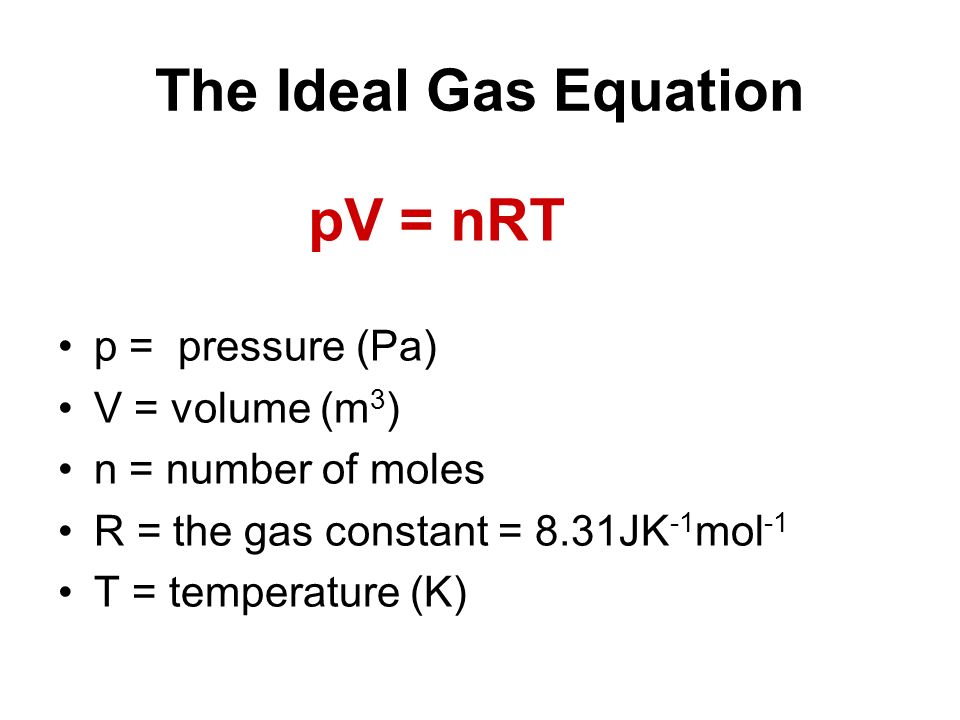 The Ideal Gas Equation Pv Nrt Ppt Video Online Download