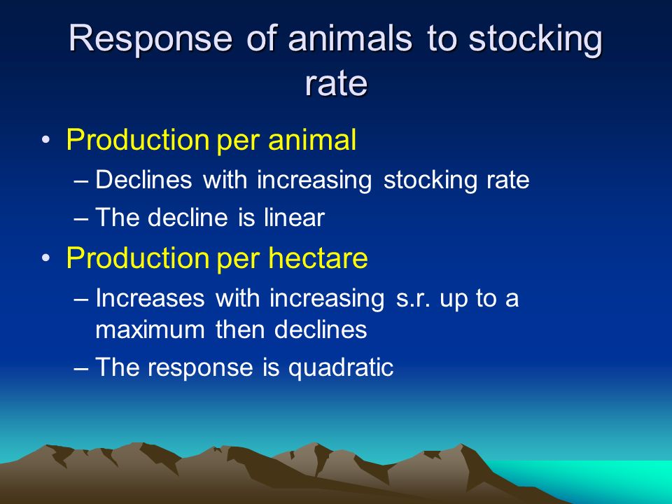 STOCKING RATE. - ppt download