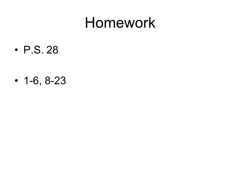 Homework P.S , 8-23