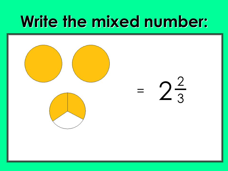 Write the mixed number: