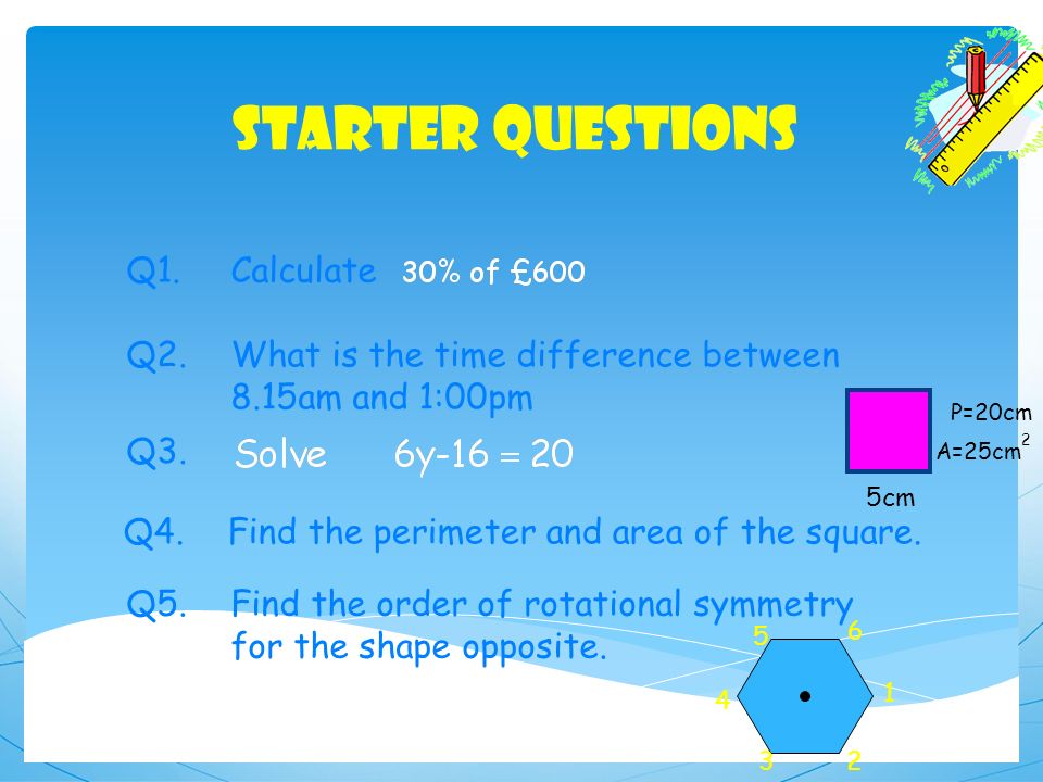 Starter Questions Q1. Calculate